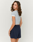 Basic T-shirt Short Sleeves | Blue Striped