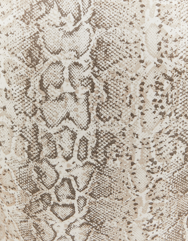 Print Round Neck Top | Snake Print