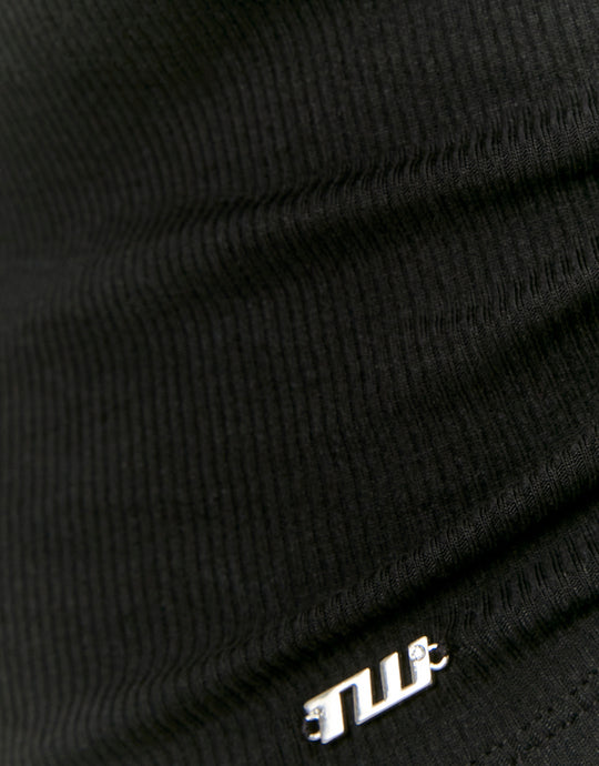 Polo Ruched T-shirt | Black