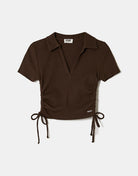 Polo Ruched T-shirt | Brown