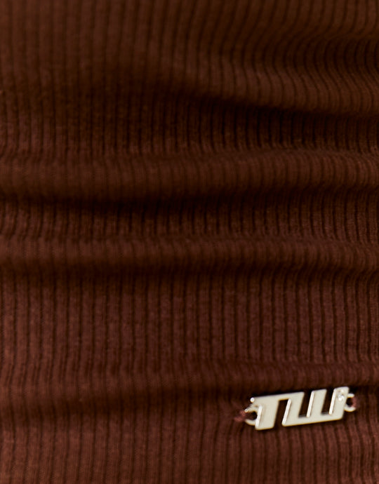 Polo Ruched T-shirt | Brown