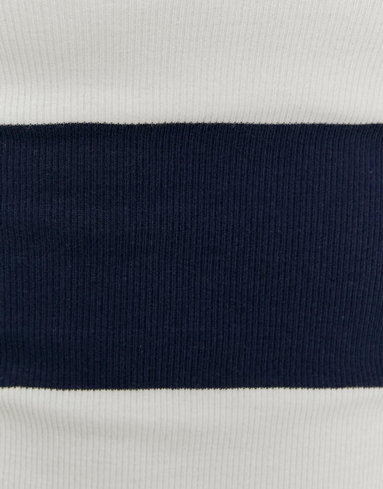 Polo T-Shirt | White-Navy