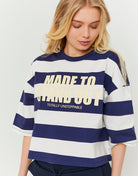 Oversized Printed T-shirt | Blue
