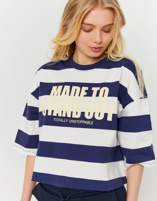 Oversized Printed T-shirt | Blue