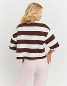 Oversized Printed T-shirt | Brown