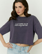 Oversized Printed T-Shirt | Purple