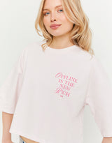 Oversized Printed T-Shirt | Pink