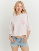 Oversized Printed T-Shirt | Pink