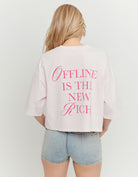 Oversized Printed T-Shirt | Pink