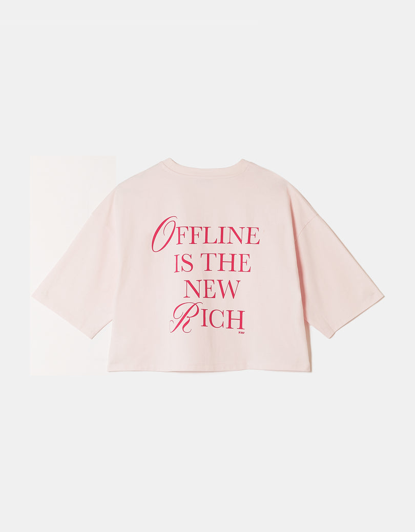 Oversized Printed T-Shirt | Pink