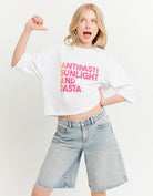 Oversized Printed T-Shirt | White