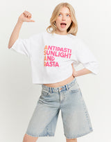 Oversized Printed T-Shirt | White