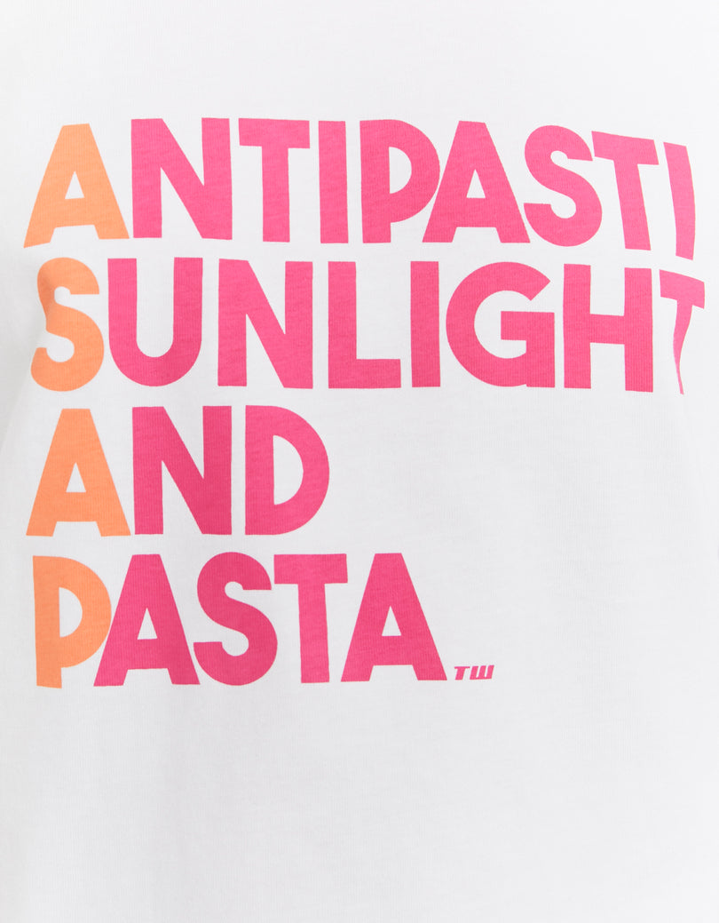 Oversized Printed T-Shirt | White