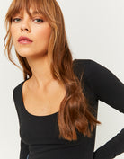 Cropped Basic T?Shirt | Black