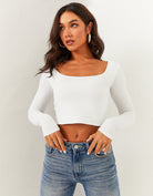 Cropped Basic T?Shirt | White