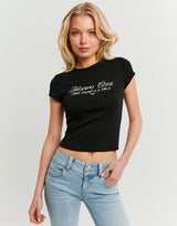 Printed T-Shirt | Black