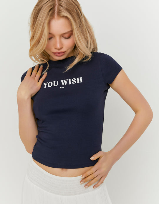 Printed T-shirt | Navy