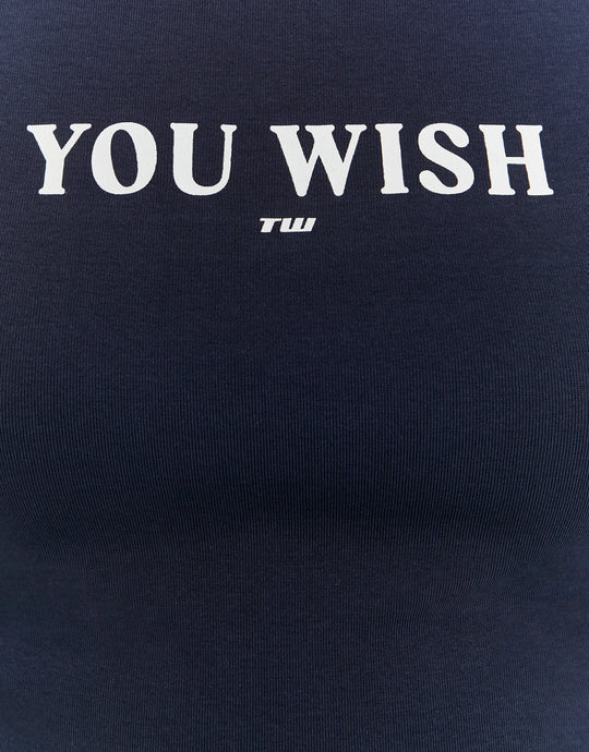 Printed T-shirt | Navy