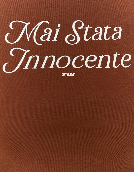 Printed T-shirt | Brown