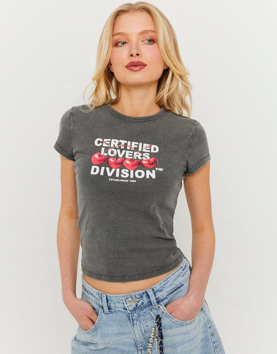 Printed T-shirt | Grey