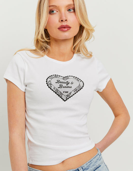Printed T-shirt | White