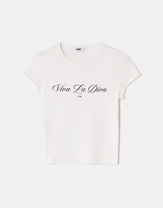Printed T-shirt | White