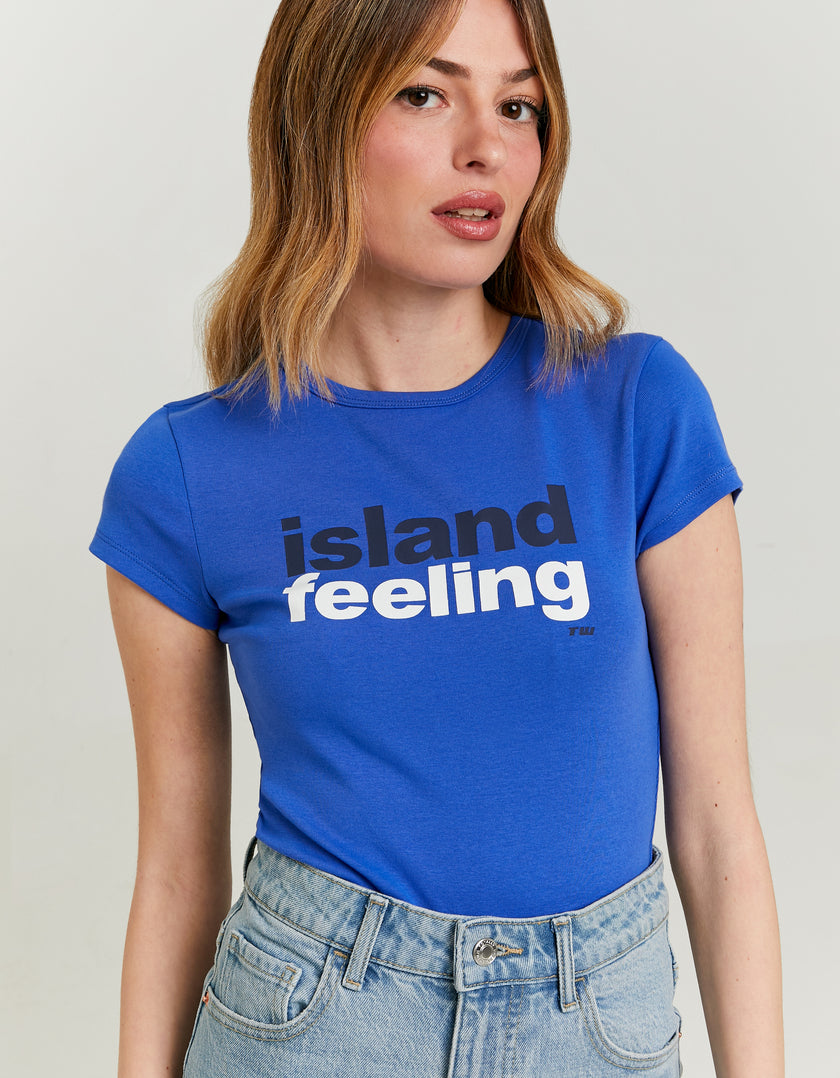T-shirt with Print | Blue