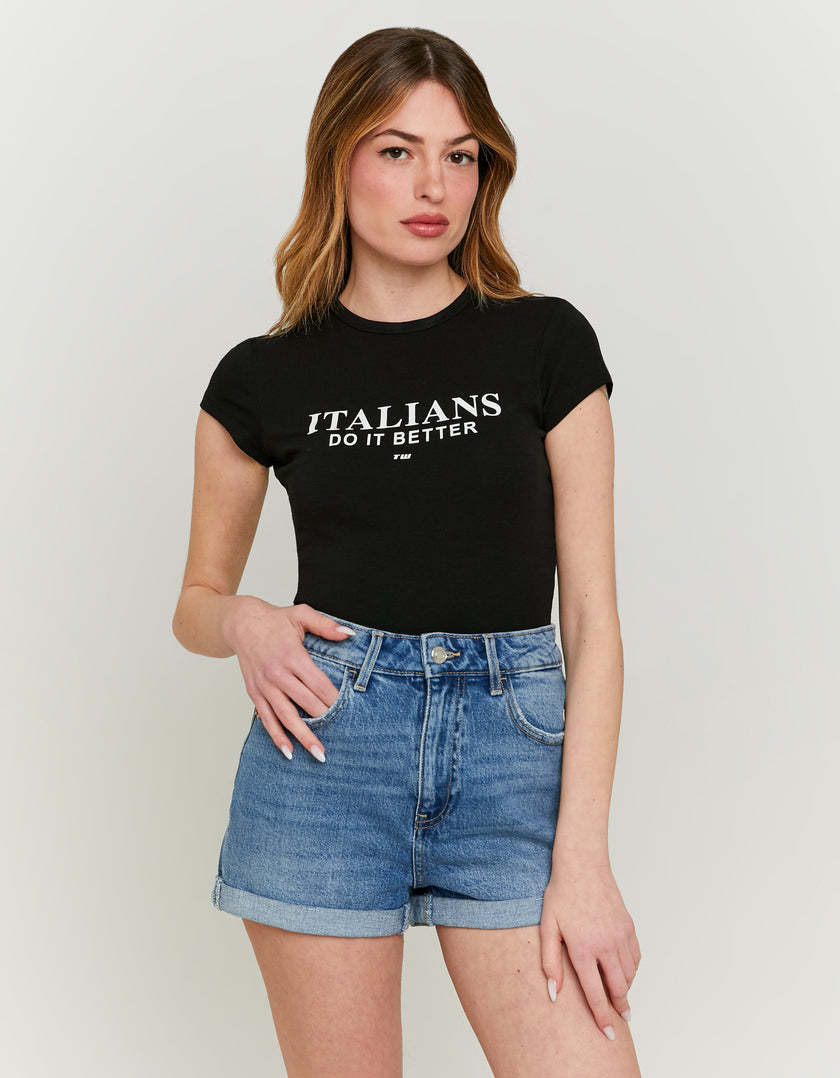 T-shirt with Print | Black