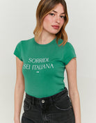 T-shirt with Print | Green