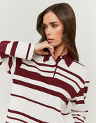 Striped Polo | Bordeau