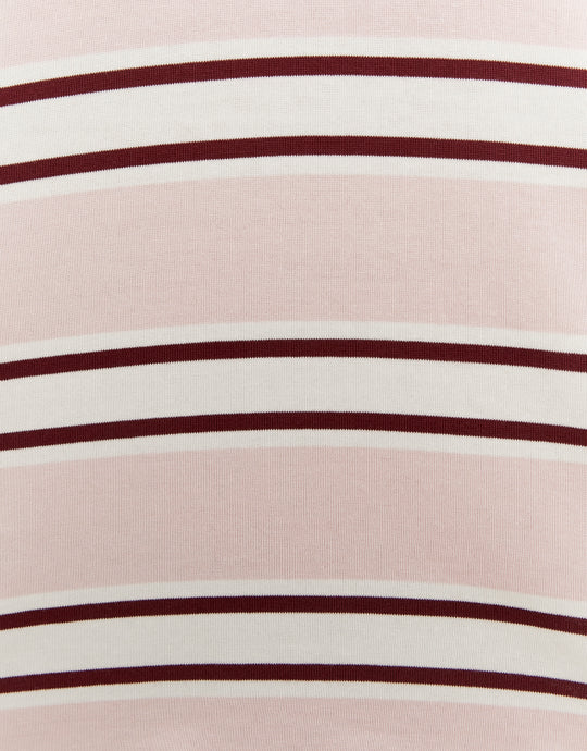 Striped Polo | Pink