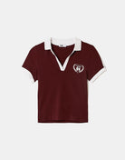 Printed Polo T-shirt | Bordeau