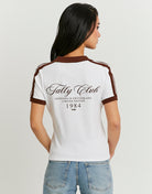 Printed Polo T-shirt | White