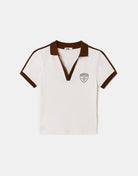 Printed Polo T-shirt | White