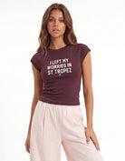 Printed T-Shirt | Bordeau
