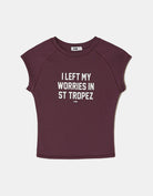 Printed T-Shirt | Bordeau