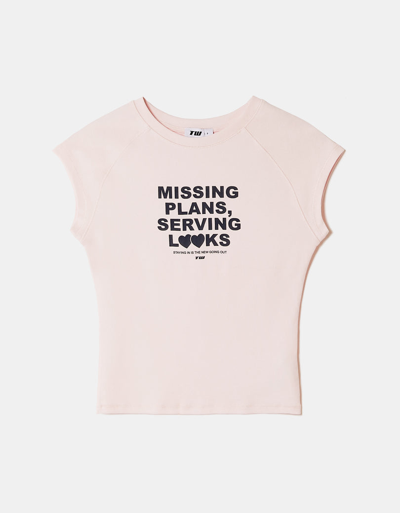 Printed T-Shirt | Pink