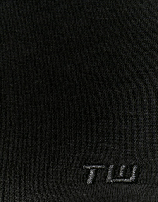 Boat Neck Basic T-Shirt | Black