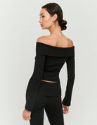 Off Shoulder T-Shirt | Black