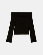 Off Shoulder T-Shirt | Black