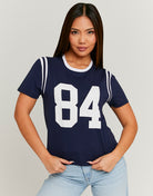 Printed T-shirt | Navy