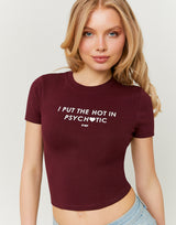 Printed T-shirt | Bordeau