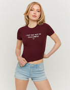 Printed T-shirt | Bordeau