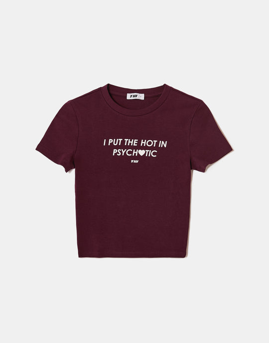 Printed T-shirt | Bordeau
