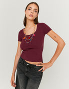 Basic Regular Fit T-shirt | Bordeau