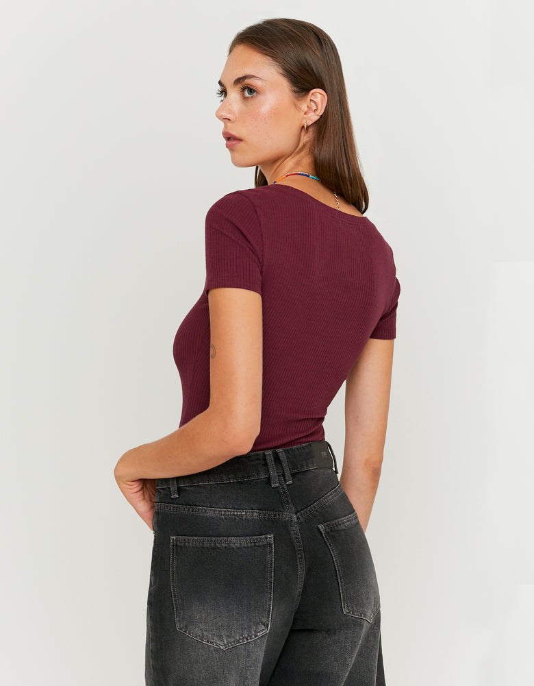 Basic Regular Fit T-shirt | Bordeau