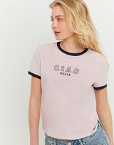 Printed T-shirt | Pink