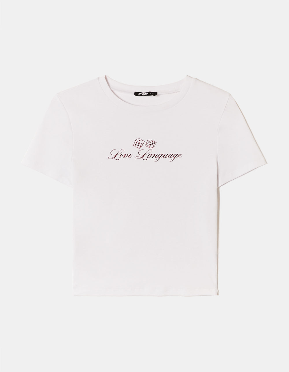 Cropped Printed T-Shirt | White