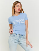 T-shirt with Print | Blue