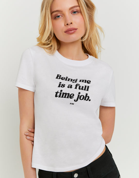 Printed T-shirt | White